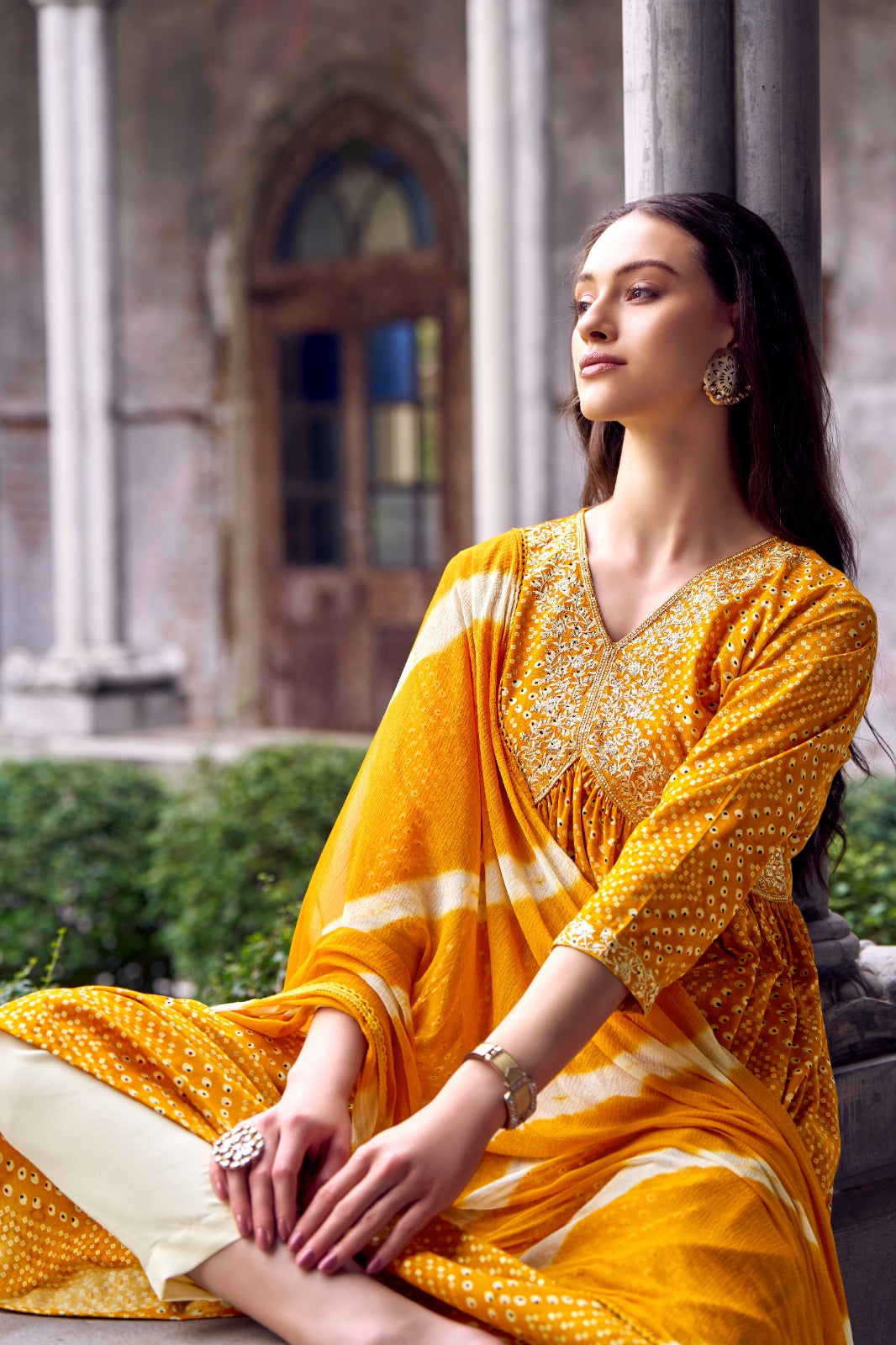 Vaani Aliya Cut Set Rayon Fabric With Beautiful Embroidery Work