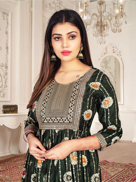 Manara Nayra Cut Set Rayon Fabric With Beautiful Embroidery Work