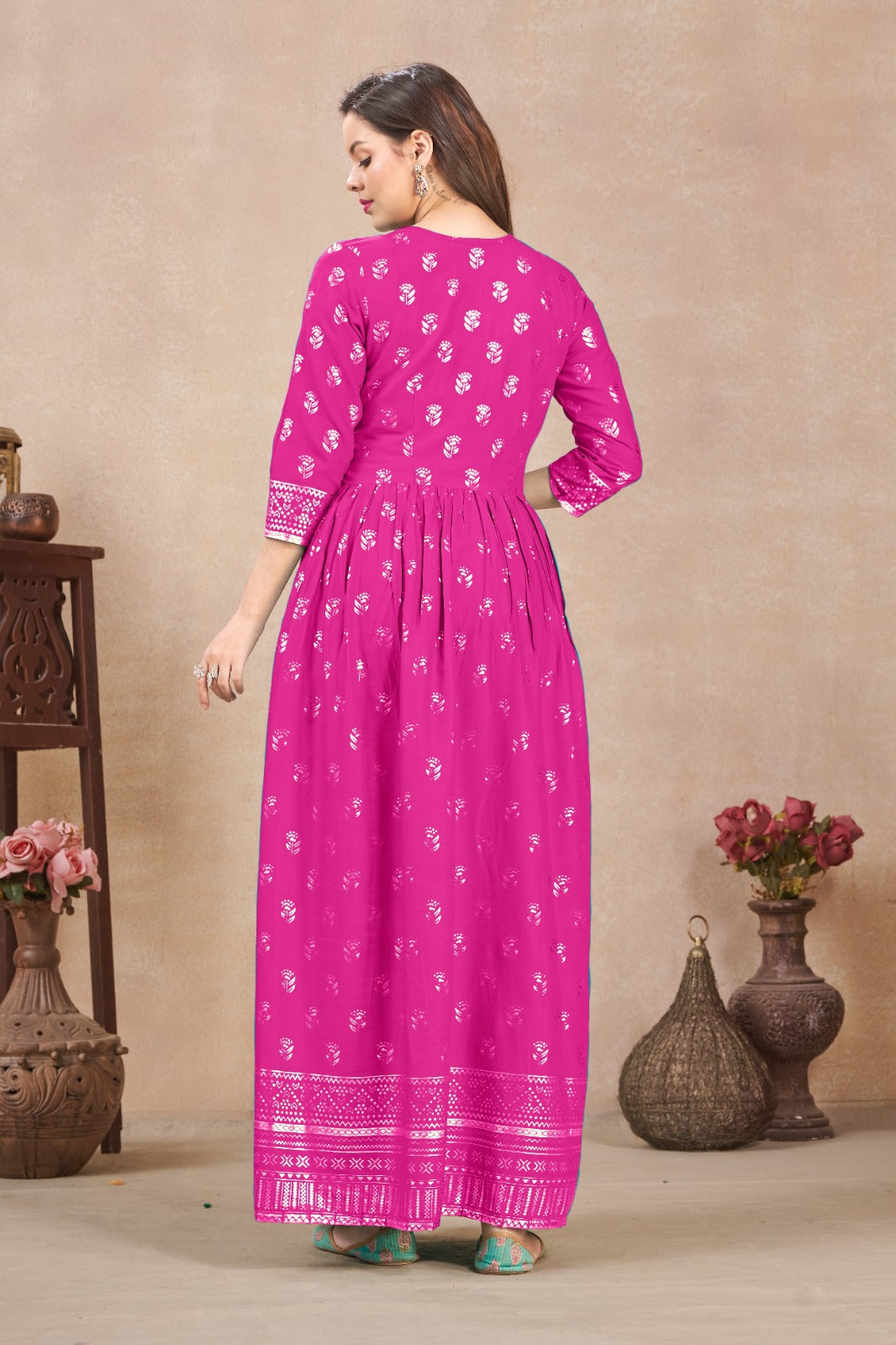 Jisha Anarkali Tier Pattern Gown With Beautiful Embroidery Work